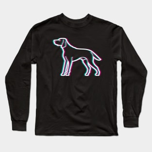 vizsla glitch Long Sleeve T-Shirt